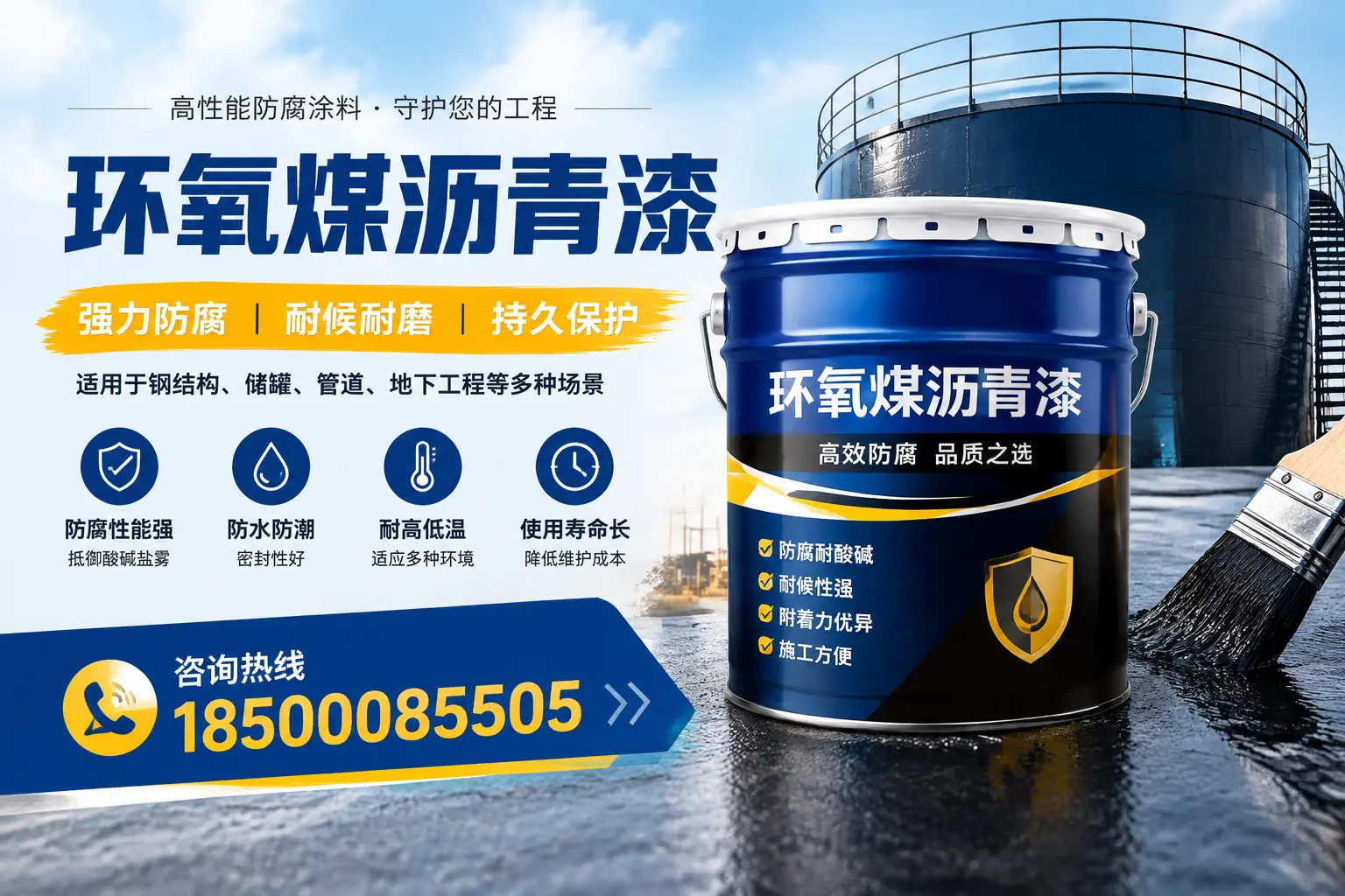 环氧煤沥青漆在工业中的应用，通化企业的选择